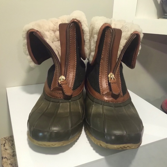 Tory Burch “Abbott” shearling snow/rain duck boots - Picture 5 of 16